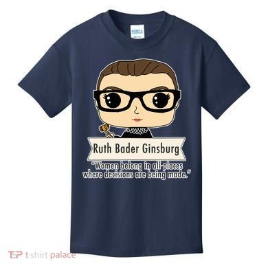Ruth Bader Ginsburg Cute Cartoon Quote Kids T-Shirt