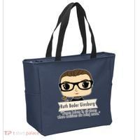 Ruth Bader Ginsburg Cute Cartoon Quote Tote Bag thumb 2