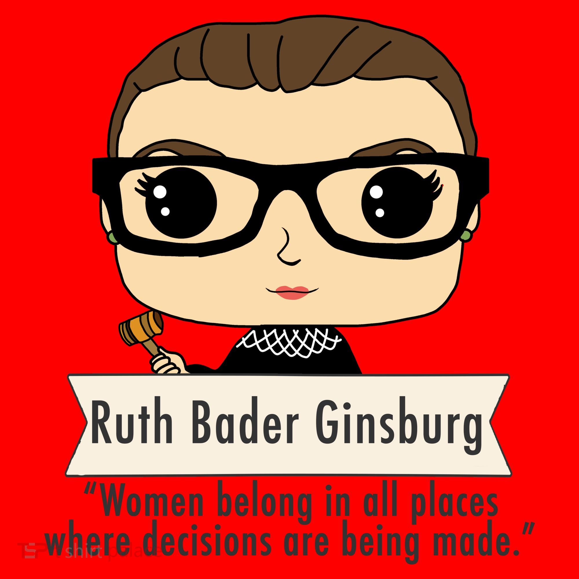 Ruth Bader Ginsburg Cute Cartoon Quote Santa Hat