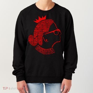 Ruth Bader Ginsburg Face Quotes Red Women's Sweatshirt