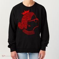Ruth Bader Ginsburg Face Quotes Red Women's Sweatshirt thumb 0