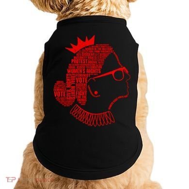 Ruth Bader Ginsburg Face Quotes Red Doggie Tank