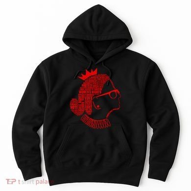 Ruth Bader Ginsburg Face Quotes Red Hoodie