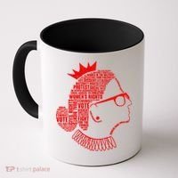 Ruth Bader Ginsburg Face Quotes Red Coffee Mug thumb 0