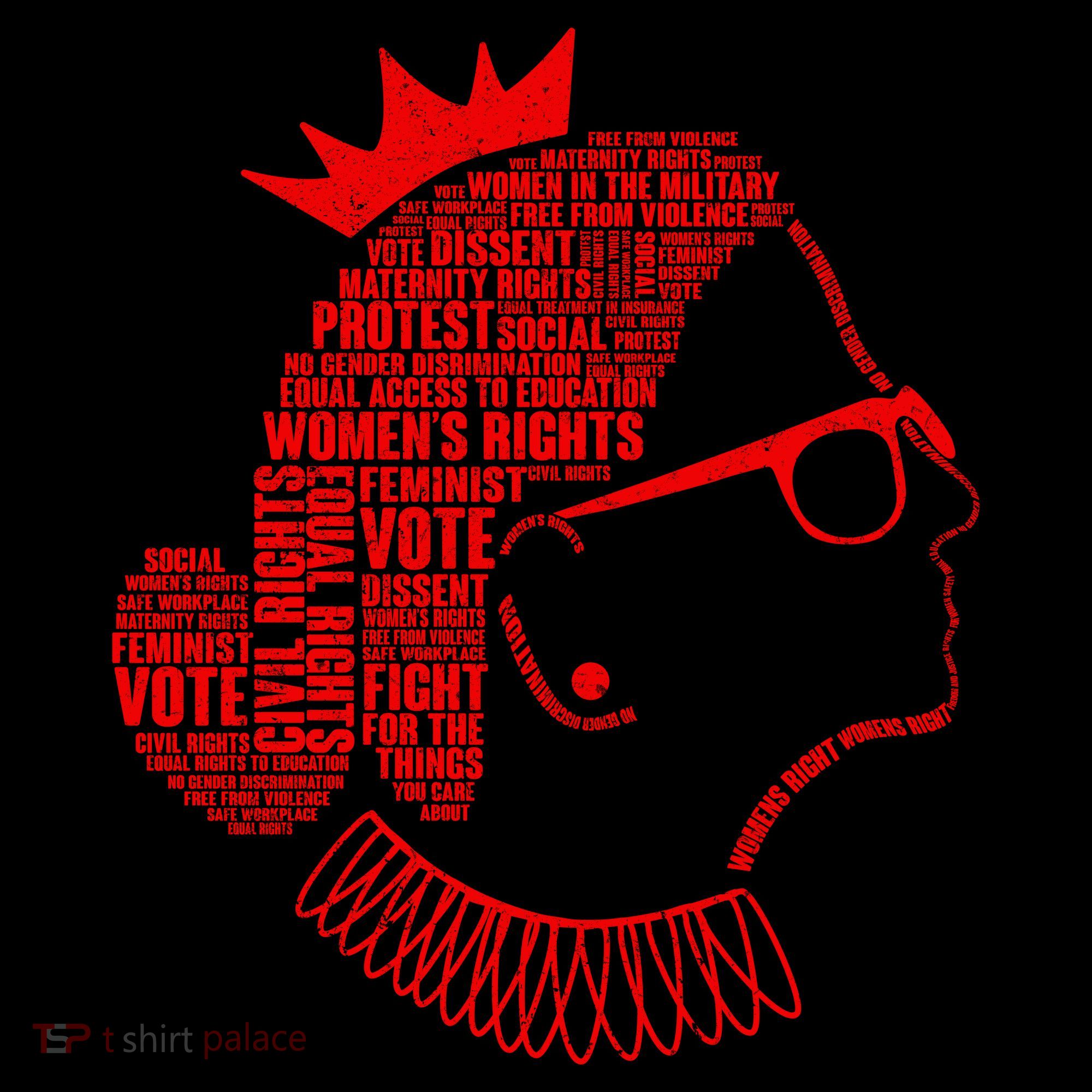 Ruth Bader Ginsburg Face Quotes Red Coffee Mug