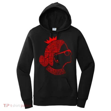 Ruth Bader Ginsburg Face Quotes Red Women's Hoodie