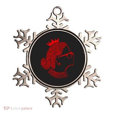 Ruth Bader Ginsburg Face Quotes Red Ornament