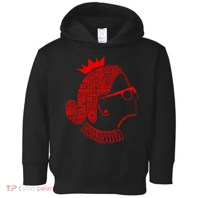 Ruth Bader Ginsburg Face Quotes Red Toddler Hoodie