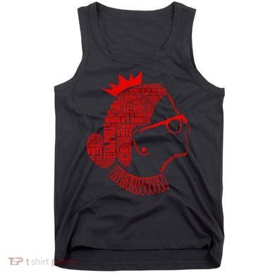 Ruth Bader Ginsburg Face Quotes Red Tank Top