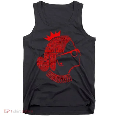 Ruth Bader Ginsburg Face Quotes Red Tank Top