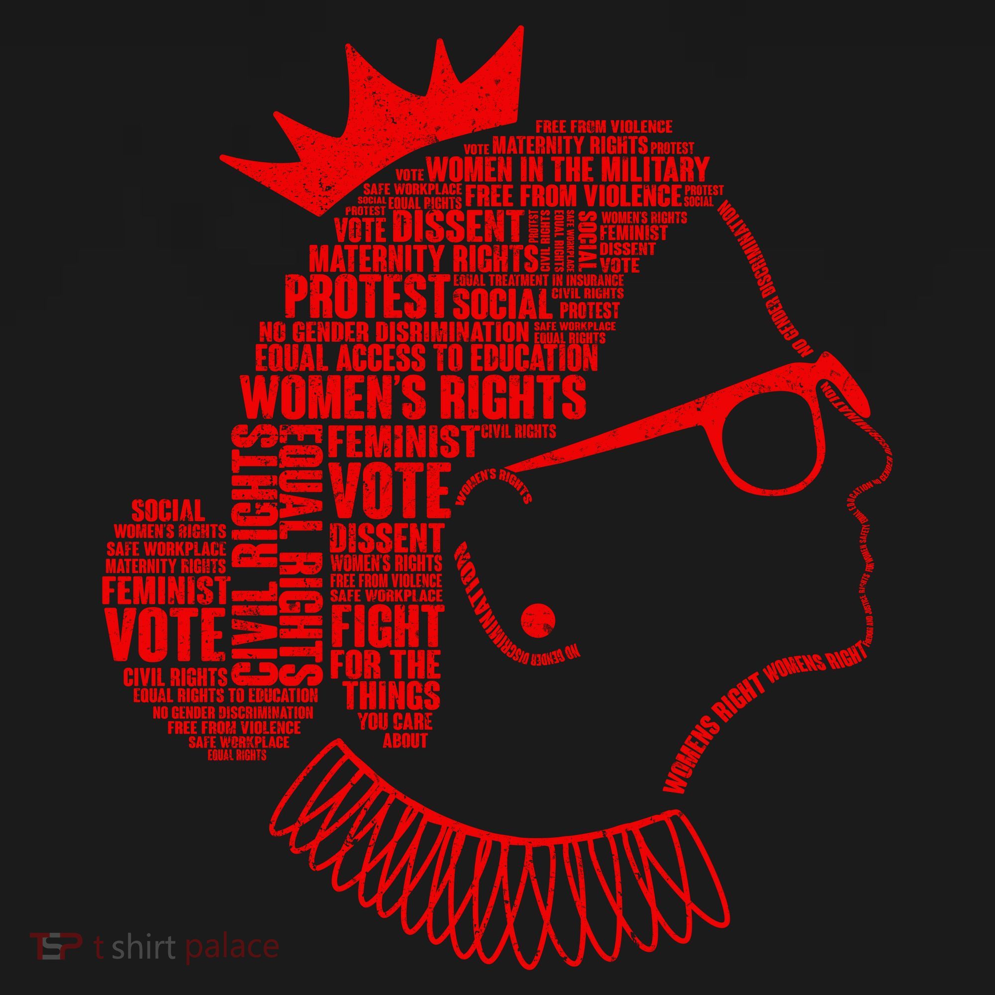 Ruth Bader Ginsburg Face Quotes Red Tank Top