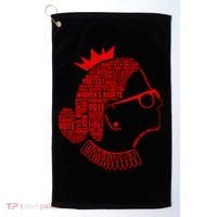 Ruth Bader Ginsburg Face Quotes Red Golf Towel thumb 0