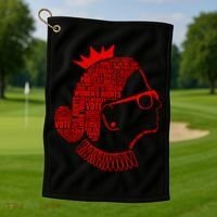 Ruth Bader Ginsburg Face Quotes Red Golf Towel thumb 1
