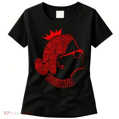 Ruth Bader Ginsburg Face Quotes Red Women's T-Shirt