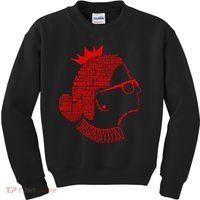 Ruth Bader Ginsburg Face Quotes Red Kids Sweatshirt thumb 0