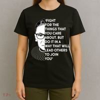 Ruth Bader Ginsburg Fight the Things You Care About Quote T-Shirt thumb 4