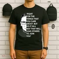 Ruth Bader Ginsburg Fight the Things You Care About Quote T-Shirt thumb 6