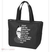 Ruth Bader Ginsburg Fight the Things You Care About Quote Tote Bag thumb 3