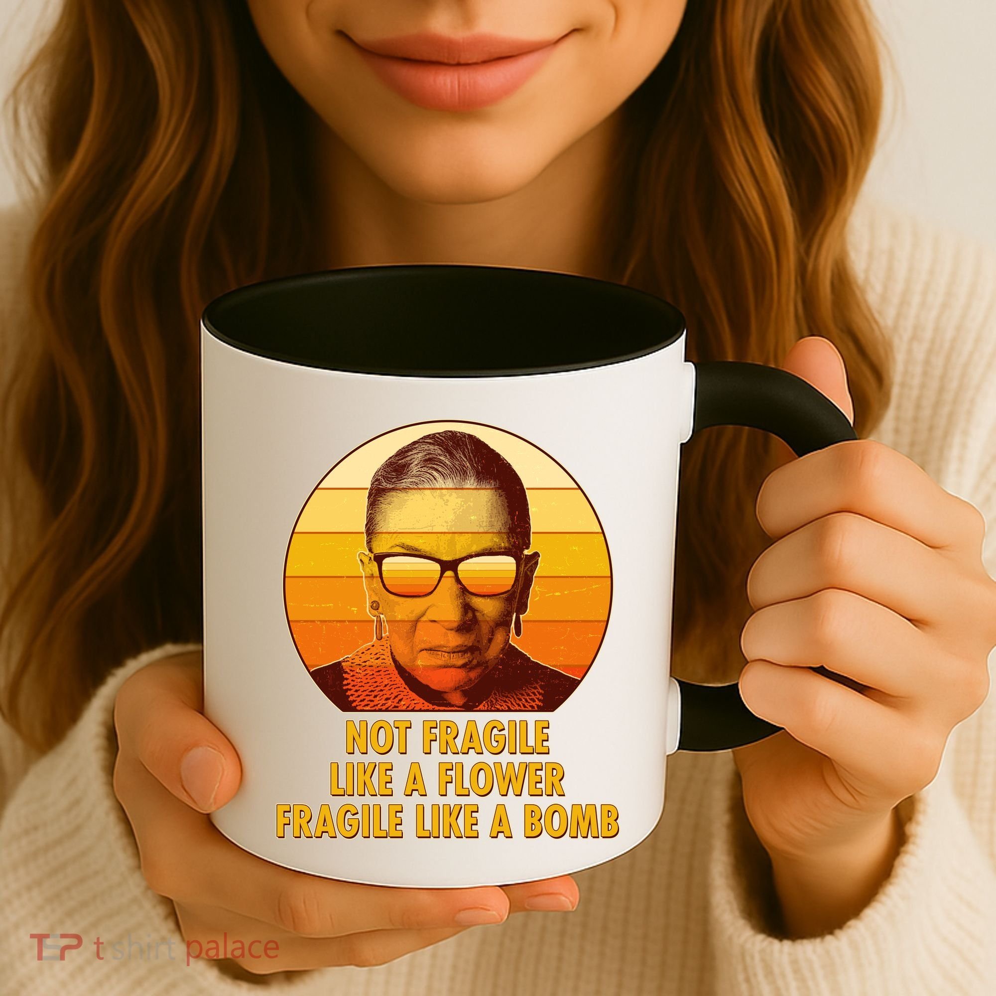 Ruth Bader Ginsburg Fragile Like A Bomb Tribute  Coffee Mug