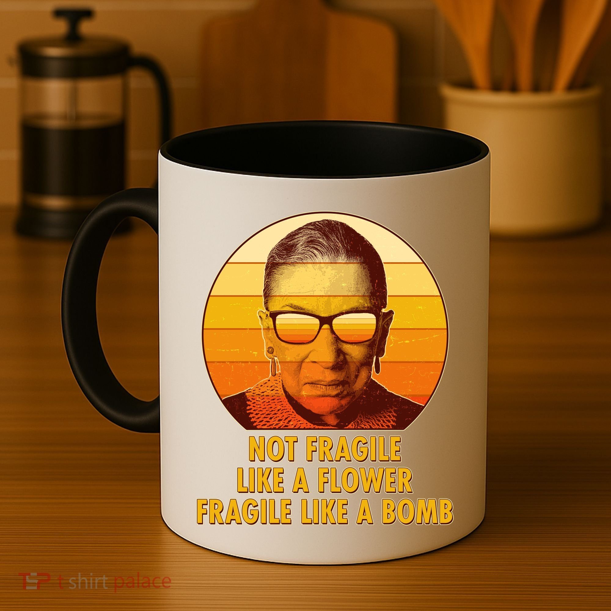 Ruth Bader Ginsburg Fragile Like A Bomb Tribute  Coffee Mug