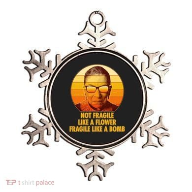 Ruth Bader Ginsburg Fragile Like A Bomb Tribute  Ornament