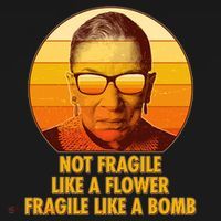 Ruth Bader Ginsburg Fragile Like A Bomb Tribute  Ornament thumb 1