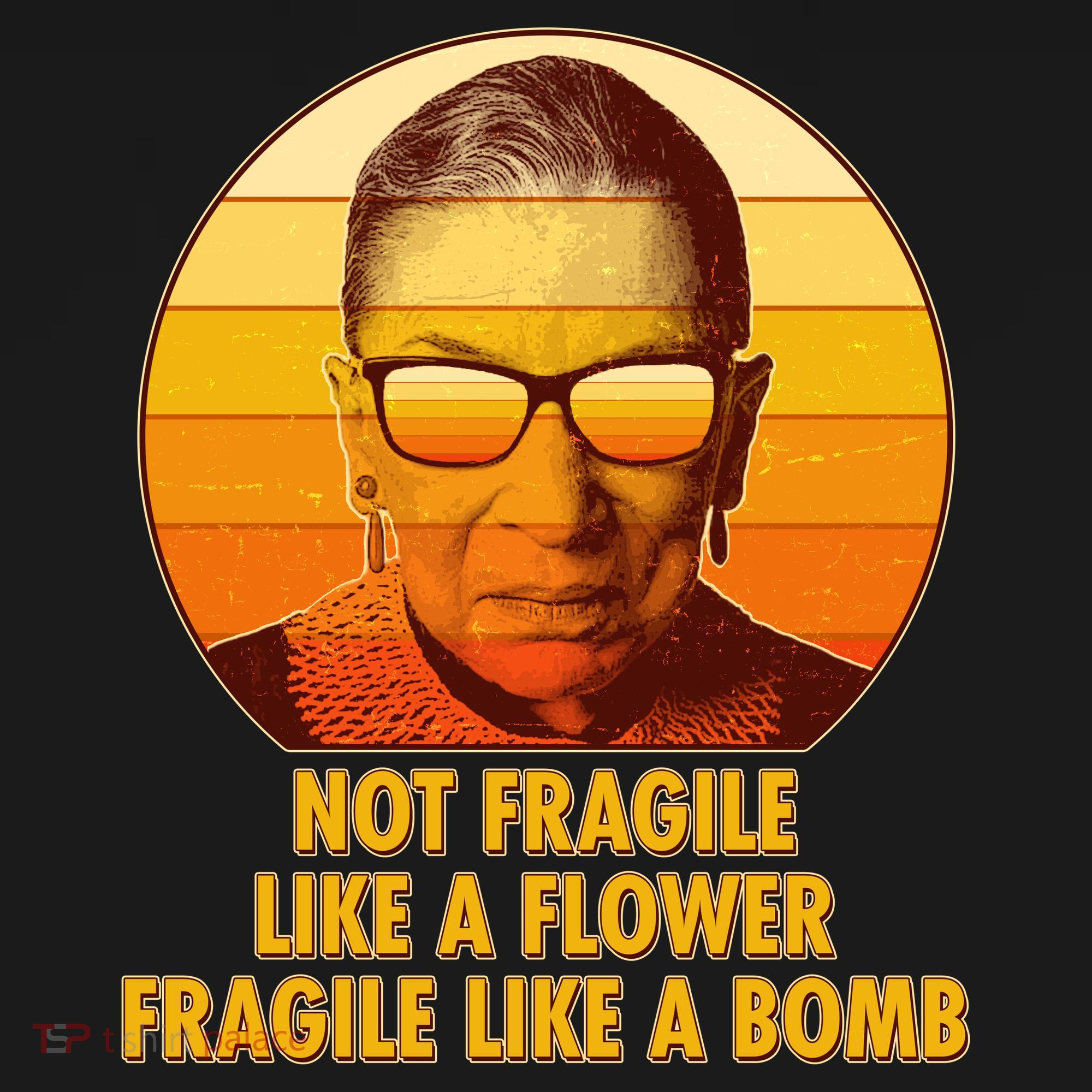 Ruth Bader Ginsburg Fragile Like A Bomb Tribute  Ornament
