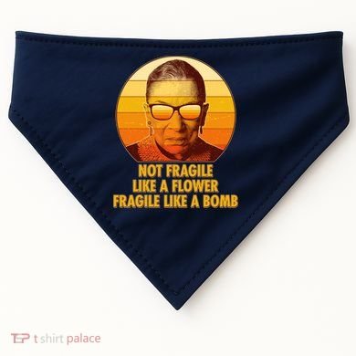 Ruth Bader Ginsburg Fragile Like A Bomb Tribute  USA-Made Doggie Bandana