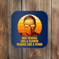 Ruth Bader Ginsburg Fragile Like A Bomb Tribute  Coaster thumb 0