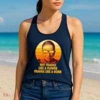 Ruth Bader Ginsburg Fragile Like A Bomb Tribute  Women's Tank Top thumb 2