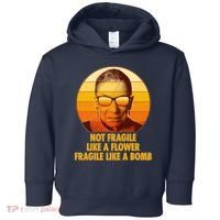 Ruth Bader Ginsburg Fragile Like A Bomb Tribute  Toddler Hoodie thumb 0