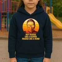 Ruth Bader Ginsburg Fragile Like A Bomb Tribute  Kids Hoodie thumb 3