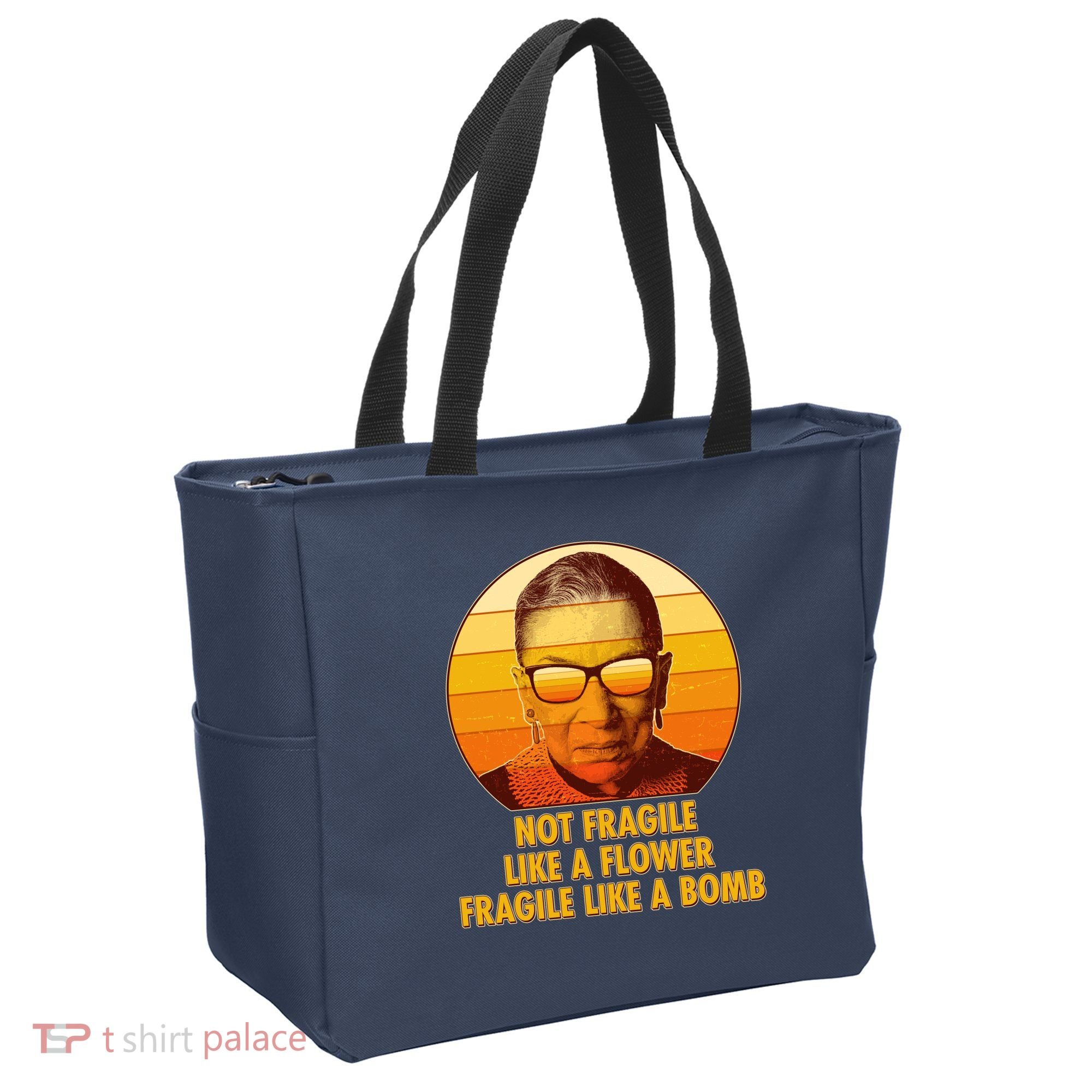 Ruth Bader Ginsburg Fragile Like A Bomb Tribute  Tote Bag