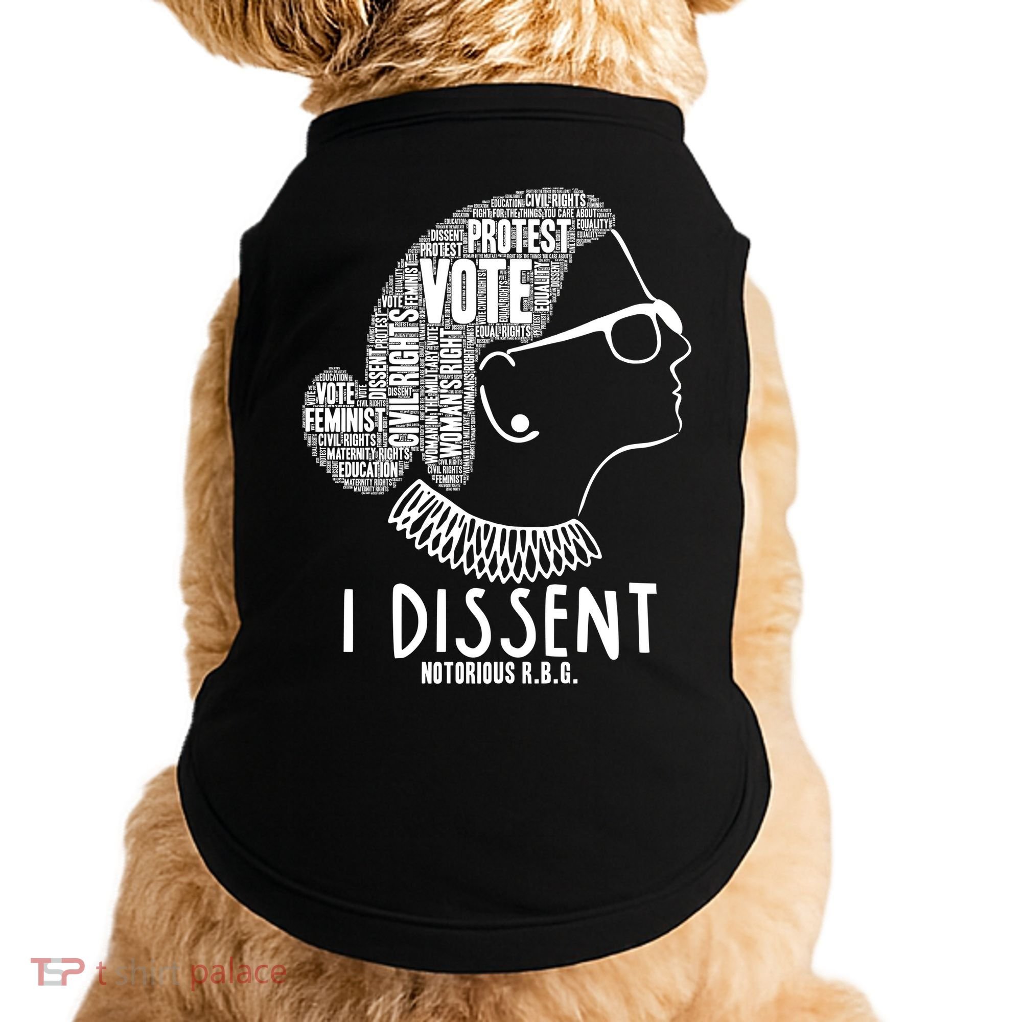 Ruth Bader Ginsburg I Dissent Notorious RBG Tribute Quotes Doggie Tank