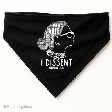 Ruth Bader Ginsburg I Dissent Notorious RBG Tribute Quotes USA-Made Doggie Bandana