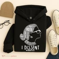 Ruth Bader Ginsburg I Dissent Notorious RBG Tribute Quotes Hoodie thumb 4