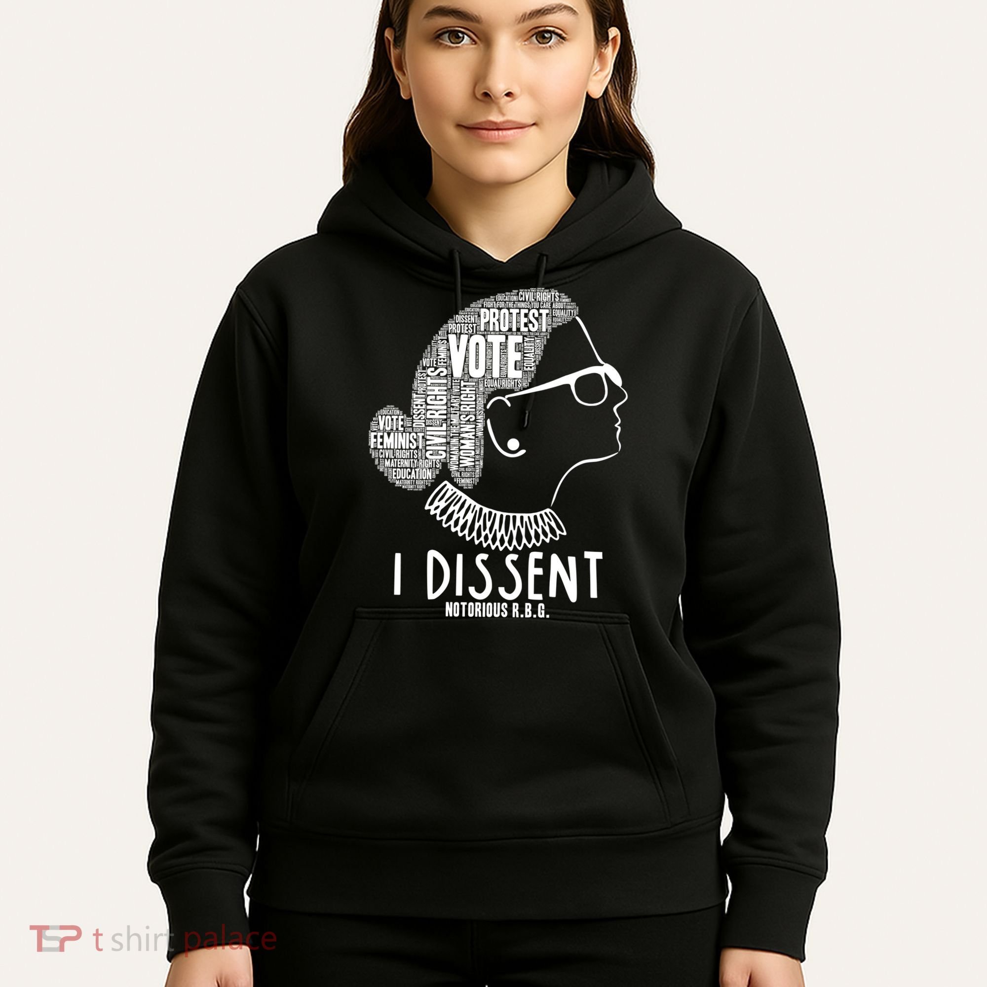 Ruth Bader Ginsburg I Dissent Notorious RBG Tribute Quotes Hoodie