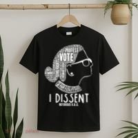 Ruth Bader Ginsburg I Dissent Notorious RBG Tribute Quotes T-Shirt thumb 2