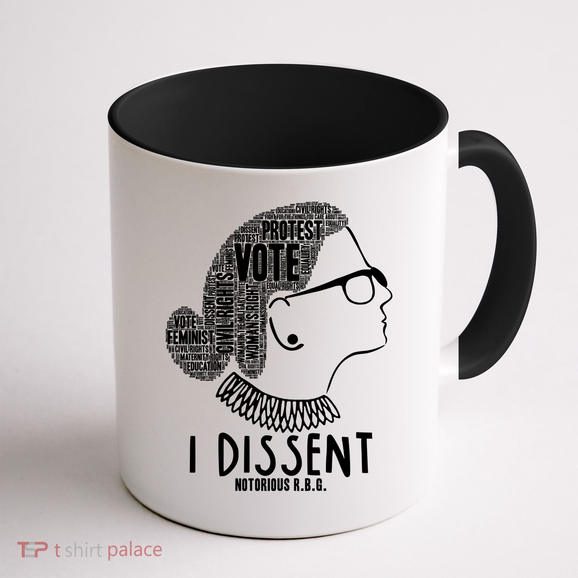 Ruth Bader Ginsburg I Dissent Notorious RBG Tribute Quotes Coffee Mug