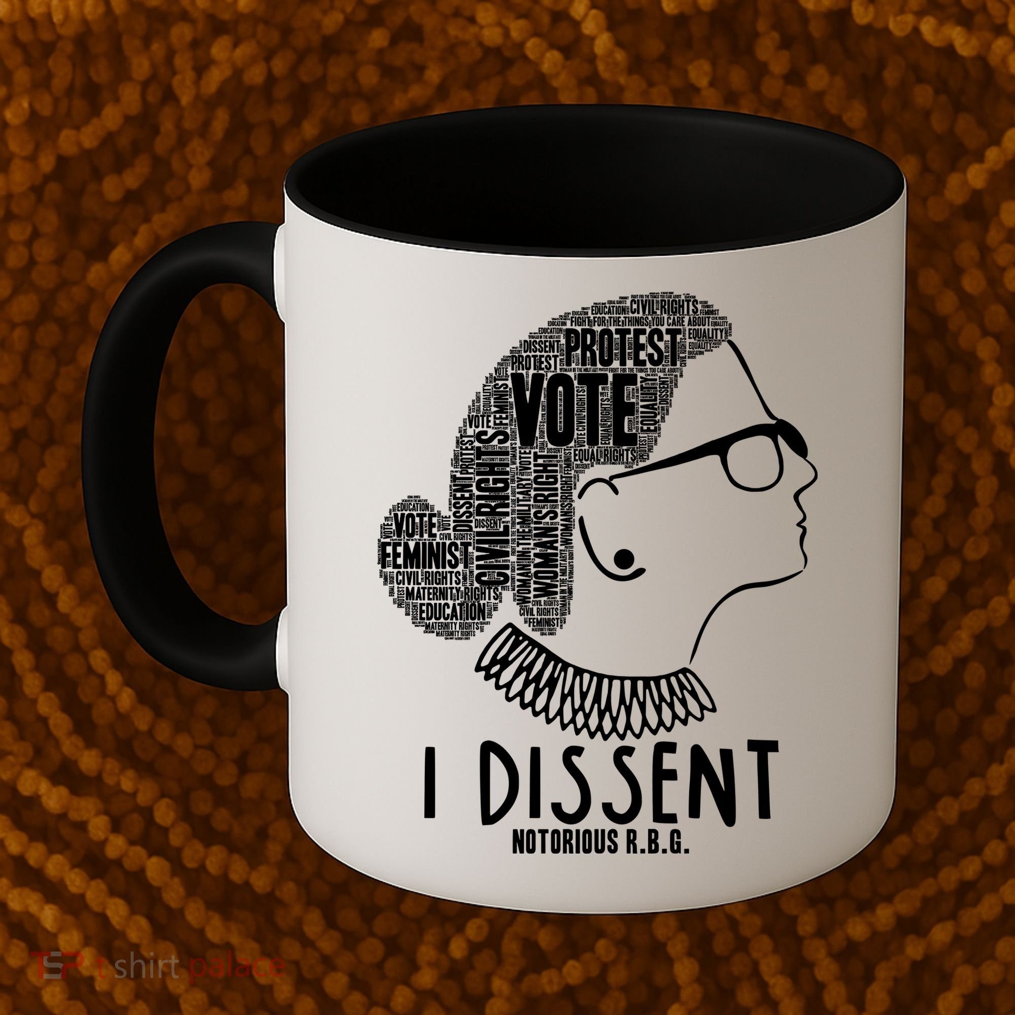 Ruth Bader Ginsburg I Dissent Notorious RBG Tribute Quotes Coffee Mug