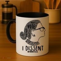 Ruth Bader Ginsburg I Dissent Notorious RBG Tribute Quotes Coffee Mug thumb 4