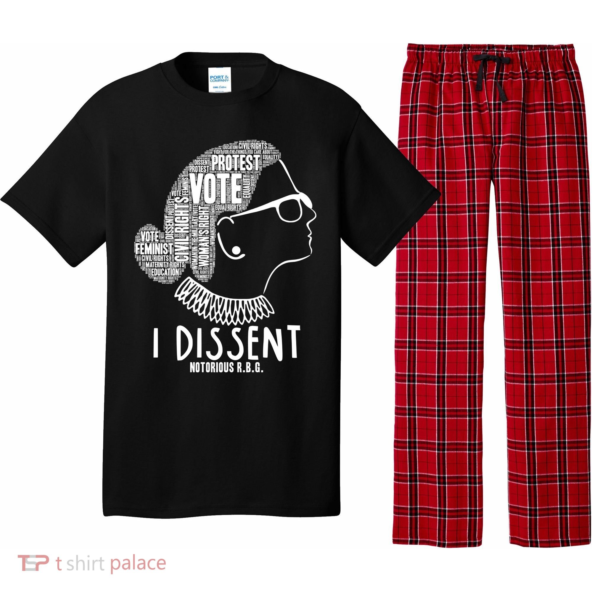 Ruth Bader Ginsburg I Dissent Notorious RBG Tribute Quotes Pajama Set