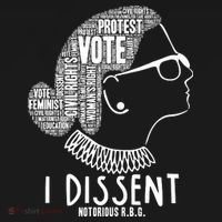 Ruth Bader Ginsburg I Dissent Notorious RBG Tribute Quotes Women's Hoodie thumb 2