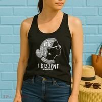 Ruth Bader Ginsburg I Dissent Notorious RBG Tribute Quotes Women's Tank Top thumb 2