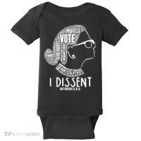 Ruth Bader Ginsburg I Dissent Notorious RBG Tribute Quotes Baby Bodysuit thumb 0