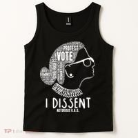 Ruth Bader Ginsburg I Dissent Notorious RBG Tribute Quotes Tank Top thumb 2