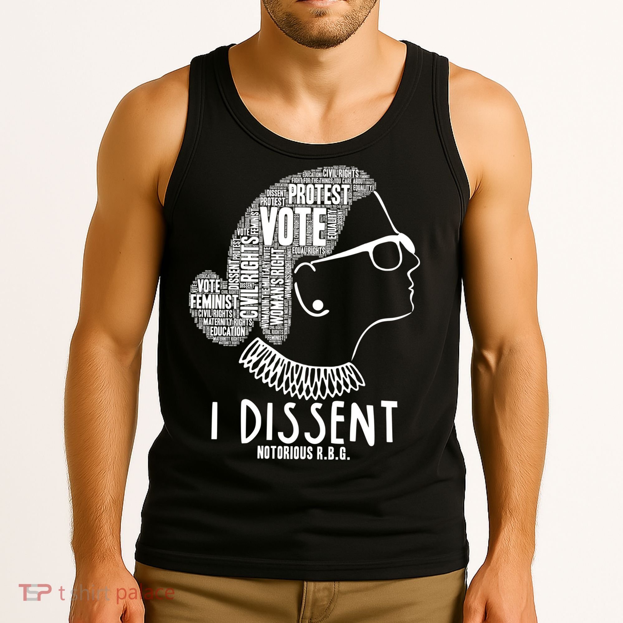 Ruth Bader Ginsburg I Dissent Notorious RBG Tribute Quotes Tank Top