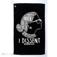 Ruth Bader Ginsburg I Dissent Notorious RBG Tribute Quotes Golf Towel thumb 0