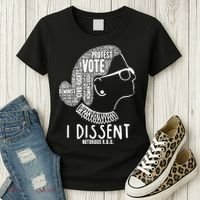 Ruth Bader Ginsburg I Dissent Notorious RBG Tribute Quotes Women's T-Shirt thumb 3