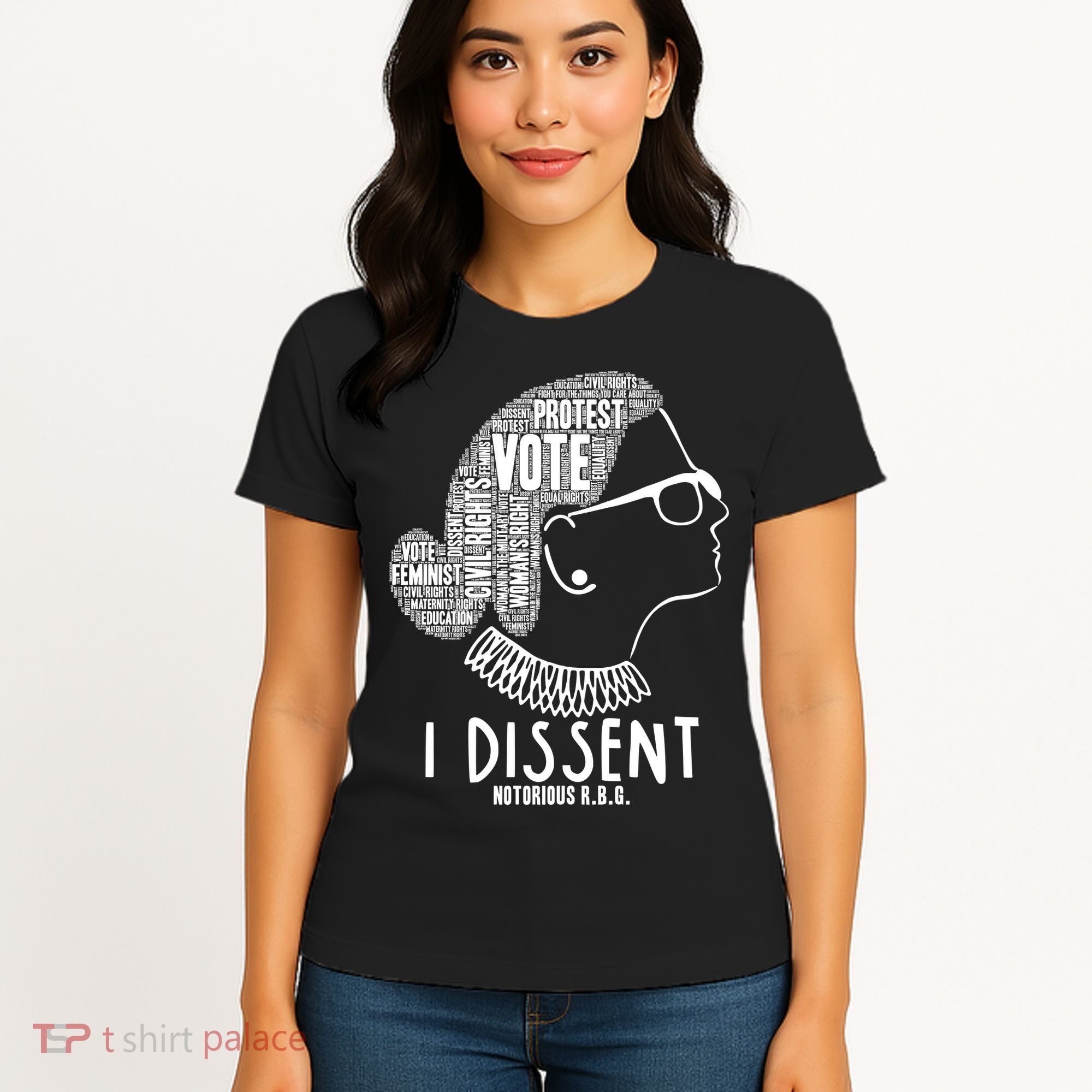 Ruth Bader Ginsburg I Dissent Notorious RBG Tribute Quotes Women's T-Shirt